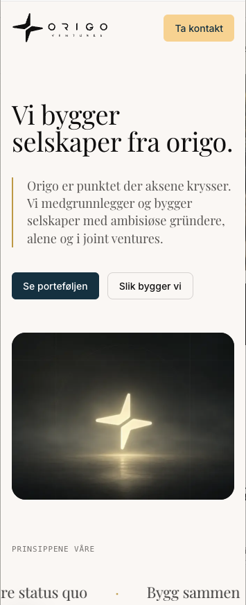 Origo Ventures på mobil