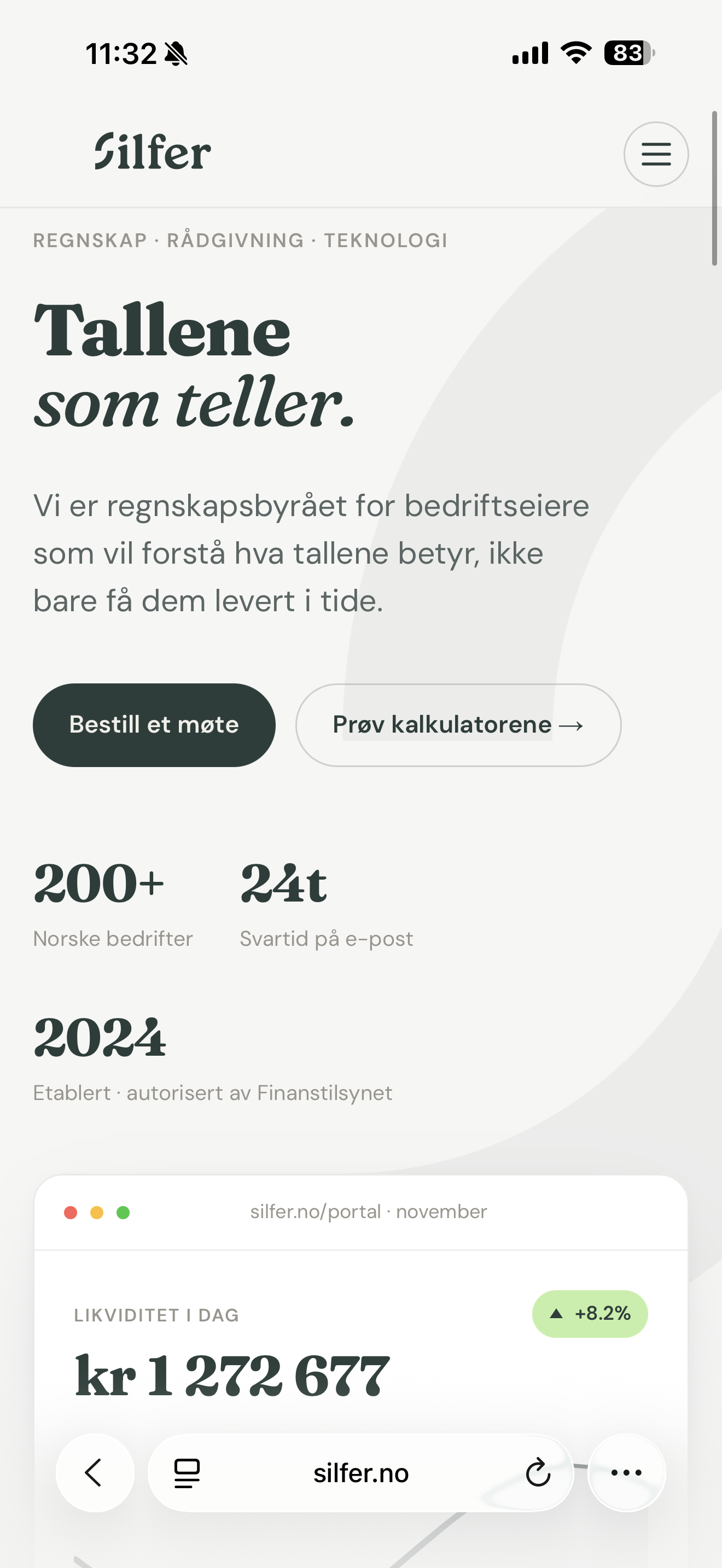 Silfer på mobil